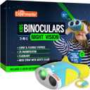 Night Vision Binoculars for Kids & Toddlers, Birthday Gift Ideas, Outdoor Exploration Toys, Binocular + Flash Light & Face Comfort Rubber, Educational STEM Gifts for Boys & Girls Ages 3 4 5 6 Year Old
