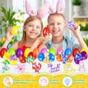 24 Pack Prefilled Easter Eggs with Snake Twist Toys, Blocks Fidget Toys Easter Gifts for Easter Hunt, Basket Stuffers Filler, Easter Party Favors, Classroom Prize, Surprise Egg