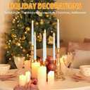 Baquler 50 Pcs 9.7 Inch LED Flameless Taper Candles Bulk Battery Operated Taper Candles Flickering Candlesticks for Wedding Church Holiday Table Decoration
