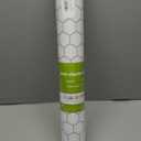 Drawer and Shelf Liner for Kitchen Cabinets: Non Adhesive, Non Slip, Thick Strong Grip Waterproof Washable for Kitchen Cabinets, Drawer, Fridge, Wire Shelving (Silver Geometry, 24 in  20 FT)