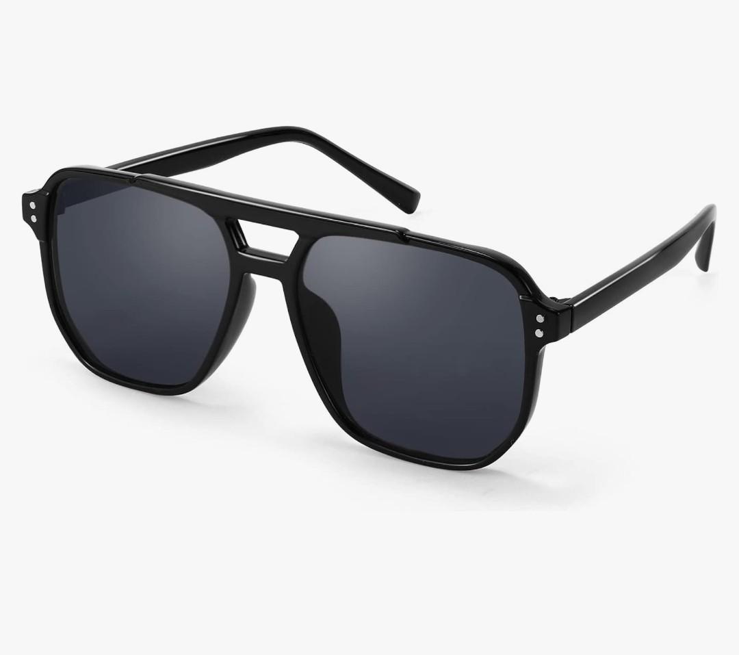 FEISEDY Retro Square Aviator Sunglasses Women Men 70s Vintage Trendy Plastic Frame Sun Glasses B2835