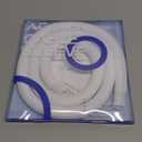 AGPTEK White Cable Sleeve Cover, 2 Pack 5ft - 1.2 inch Desk Cord Organizer Cable Hider, Home Office Wire Management Computer TV Wire Loom Tubing, Pet Proof Cord Protector, from Cat Dog Chewing, White