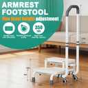 Portable Step Stool with Handle and Non-Skid Platform, Heavy Duty 2 Steps Medical Foot Stool for Adult, Seniors, Handicap Holds up to 350 lbs