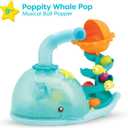 B. toys Musical Whale Ball Popper with Lights Developmental Sensory and Fine Motor Development Baby Toy with 5 Balls Babies, Toddlers Poppity Whale 9+ Months, Medium