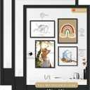 Picrit 12x18 Picture Frame, Black Poster Frame, Display Poster 11 x 17 with Mat or 12 x 18 without Mat for Horizontal or Vertical Wall Mounting, 3 Pack