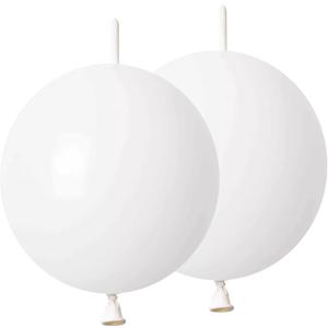 White Link Balloons 12 Inch 120 Pcs Latex Quick Linking Balloon for Birthday Wedding Party Festival Decorations