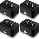 Tandefio 4 Pieces Small Money Box with Lock Metal Cash Box Piggy Bank with Lock and Slot 4.5 x 3.3 x 2 Inch Metal Coin Bank Gifts for Christmas New Year, Without Money Tray(Black)