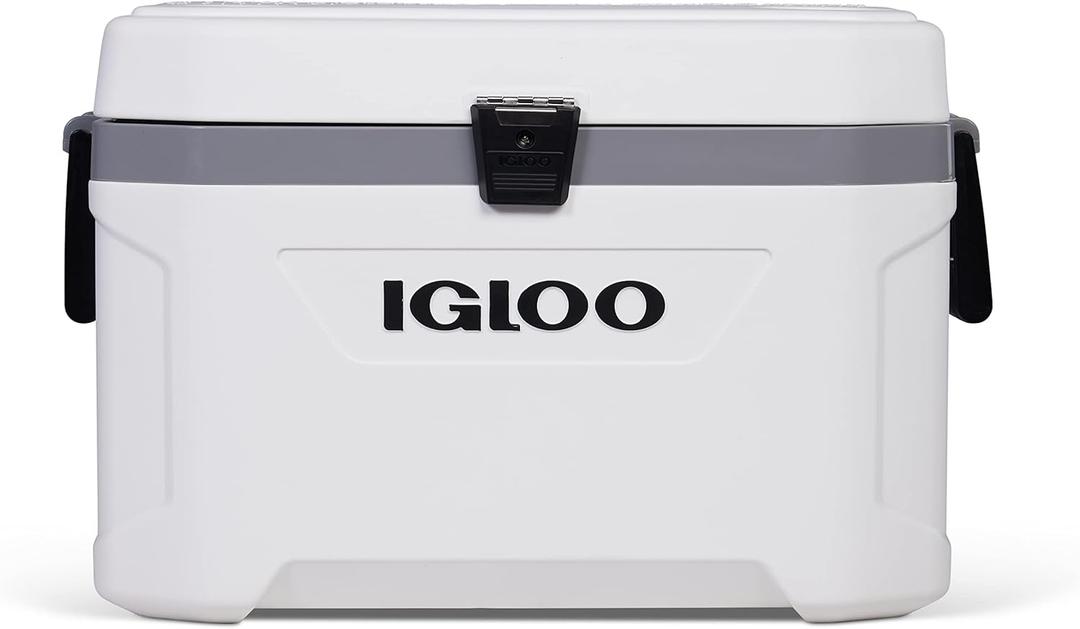 Igloo Coolers Marine Series, Insulated Portable Hard Side Cooler Ice Chest, Great for Fishing, Camping, Boating, & More (54 QT)