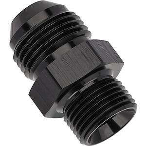 EVIL ENERGY 8AN Male to 3/8"-19 BSPP Fitting Adapter Straight Aluminum Black
