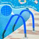 6 ft Pool Handrail Cover with Zippers Anti-Slip for Pool Patio Railing Covers, Made with Royal Blue Neoprene, Swimming Accessories Slip Resistant Hand Grips Rail Covers