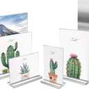 Bluesun 2 Pack -4x8 Picture Frame, Clear Acrylic Display,Sign Holder,Tabletop Photo Frame,Modern Home Picture Frame Decorative Painting