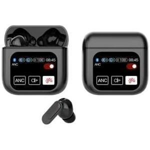 ANC And ENC Noise Canceling Earbuds With Smart Charging Case, 6-Mic Perfect Calls With Voice Control, Up To 40Hrs Of Playtime, Immersive Spational Sound, Black