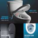 TOTO WASHLET S350e Electronic Bidet Toilet Seat with Auto Open and Close and EWATER+ Cleansing, Round, Cotton White - SW583#01