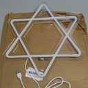 16.3 Inches Star of David Hanukkah Tree Topper Hanukkah Decorations Christmas Star Tree Topper Blue Lights USB Power Supply Suitable for Diwali Birthdays Weddings Parties Christmas Tree