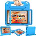 Fire HD 10 & Fire HD 10 Plus Tablet Case for Kids (13th/11th Generation, 2023/2021 Release), DJ&RPPQ Lightweight Shockproof Case Built-in Screen Protector with Handle Stand, Not fit iPad Samsung- Blue