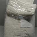 RECYCO Luxury Velvet Quilt Set King Size Bedding Sets, Ultra Soft Velvet Comforter Set, Lightweight Channel Box Stitch Oversized Bedspread Coverlet for All Season, with 2 Shams, Bright White