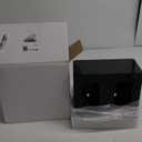 Richboom Acrylic Coffee Cup and Lid Storage Organizer Holder, 2 Compartments, Black