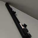 Reinforced 55" Wide Retractable Baby Gates with Reinforced Strips, Indoor/Outdoor Retractable Dog Gate for Doorway Prevent Bottom Drilling Through, No Bottom Bar Safety Mesh Baby Gate for Stair, Black