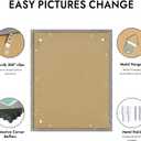 Hongkee 22x28 Frame, Rustic Grey Wood Style - Display Posters 18 x 24 with Mat or 22x28 without Mat, Wall Mounting Horizontal and Vertical, 1 Pack