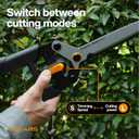 Fiskars DualAction Hedge Shears, 2-in-1 Fast Trimming & PowerCut Hedge Trimmer, Precision-Ground Steel Blades for Clean Cuts, Shock-Absorbing Bumpers & SoftGrip Handles for Comfort