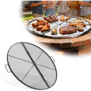 Fire Pit Grill Grate for Outdoor, 36 Inch Round Grill Grate BBQ Grilling Rack with Handles, Outdoor Cooking Grate for Fire Pit, Patio ,Backyard, Campfire