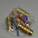 Push Fit Ball Valve, 4 Pack 3/4" Push-Fit Full Port Ball Valve with Disconnect Clip, Push-to-Connect Water Shut Off Valve for Hot and Cold Water, for PEX PVC or Copper Pipes
