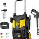 Electric Pressure Washer - 4500PSI Max 2.8 GPM with 20FT Hose,35FT Power Washers Power Cord Foam Cannon 4 Nozzles Power Washer Electric Powerd for Patios Car Garden