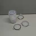 Overnight Oats Containers with Lids, 4 Pack 13oz Overnight Oats Jars, Plastic Mason Jars, BPA Free, Portable, Leak Proof Oatmeal Containers for Yogurt, Soup, Cereal, Milk and Salad