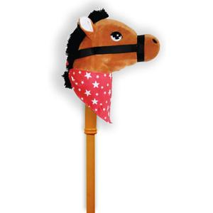 PonyLand: Music Stick Animal - Brown Horse - Music Button, Sturdy Two-Piece Stick W/Colorful Soft Plush Animal Head, Pretend Play Toy, Kids Ages 3+