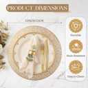 Geosar 100 Pcs Round Disposable Paper Placemats Bulk 13 Inch Disposable Charger Plates Mats Gold Decorative Placemats for Dinner Wedding Birthday Party Tableware Kitchen Banquet Table Setting