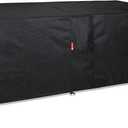 SheeChung Rectangular Fire Pit Cover,Fits 54-58 Inch-Outdoor Waterproof Anti-UV Patio Furniture Gas Fire Pit Table,58 x 28 x 24 Inches, Black (Rectangular 58L x 28W x 24H inch)