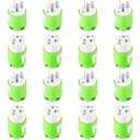 Xuhal 8 Sets 5-20 Extension Cord Ends 20 Amp 125 Volt Electrical Replacement Plug and Connector, 2 Pole, 3 Wire Grounding, Industrial Grade, Straight Blade, ETL Listed (Green)