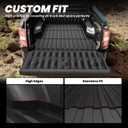 LASFIT Truck Bed & Tailgate Mat for Ford Maverick 2026 2025 2024 2023 2022 Hybrid & Gasoline Custom Fit TPE All Weather Truck Bed & Tailgate Liner (Not fit with Drop-in Liner), 2pcs Black