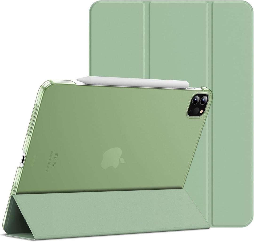JETech Case ONLY for iPad Pro 11-Inch, 2022/2021/2020/2018 Model, Compatible with Pencil, Cover Auto Wake/Sleep (Matcha Green)