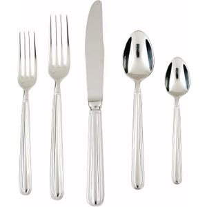 Fortessa Metropolitan 18/10 Stainless Steel Flatware, 5 Piece Place Setting, Service for 1