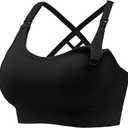 Angelhood Nursing Bras for Breastfeeding, Seamless Nursing Sports Bra Medium Impact Support Maternity Bras for Pregnancy (Black)