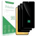 Pokolan [3 Pack Privacy Screen Protector for Samsung Galaxy S21 Plus, Anti Spy Private Tempered Glass Film, Fingerprint Unlocking, Case Friendly, 9H Hardness