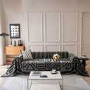 VClife Boho Couch Cover Thick Soft Chenille Sofa Covers for Sectional Couch, Bohemian Dark Gray Couch Covers for 3 Cushion Couch Sofa Washable Multi-Functional Furniture Protector, 71''x150'' (XX-Large (71*150 Inch))