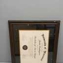 16x20 Diploma Frames 12x16 with Blue Mat - Walnut Wood Finish | Shatter-Resistant Glass | for Wall Mounting | Gift for Graduations & Professional Certificate (1 Pack)