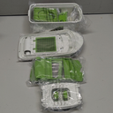 Mueller Pro-Series All-in-One, 12 Blade Mandoline Slicer for Kitchen, Food Chopper, Cucumber Slicer and Spiralizer, Cutter, Dicer, Grater, Gifts for Mom, Kitchen Essentials, White Sand/Green