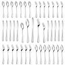 MUTNITT 30 Pcs Silverware Set Service for 6,Premium Stainless Steel Flatware Set,Mirror Polished Cutlery Utensil Sets,Durable Kitchen Eating Tableware Sets,Include Fork Knife Spoon,Dishwasher Safe