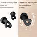 3 x Ear Plugs for Sleeping Noise Cancelling Sleep Earplugs Reusable Silicone Hearing Protection Earplug, 45dB Noise Reduction, 4 Sized Earplug with Case, Apply to Live Events, Musicians, Sports(Black)