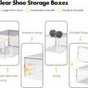 SEE SPRING X-Large Shoe Storage Box Fit Size 11, Clear Plastic Stackable Shoe Organizer for Closet, Space Saving Sneaker Shoe Rack Containers Bins Holders for Entryway, 12 Pack Clear