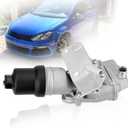 06F115397K Upgraded Aluminium Oil Filter Housing Assembly with Oil Cooler Compatible with VW Passat Jetta Golf R GTI Eos Audi A4 A3 TT TTS 2005-2015 2.0L L4, Replace # 06F115397K 06F115397J 06F115397H