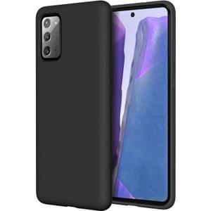 Compatible with Galaxy Note 20 Case Liquid Silicone Case Gel Rubber Bumper Slim Fit Phone Case for Samsung Galaxy Note 20 5G 2020, Black