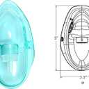 4 Packs Adult Europe Standard Oxygen Mask with 6.6' Tubing and Adjustable Elastic Strap - Size L+