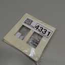 2 x ENERLITES Screwless Decorator Wall Plate Child Safe Outlet Cover, Size 2-Gang 4.68" H x 4.73" L, Unbreakable Polycarbonate Thermoplastic, SI8832-LA, Glossy, Light Almond