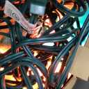 25FT C7 Ceramic Multicolor Christmas Lights Outdoor, Vintage Christmas Lights Green Wire with 25+2 Multicolored C7 Light Bulbs, Hanging String Light for Xmas Tree Home Yard Party Decor, 5W, E12 Base