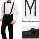 Boys Suit 5-Piece & 4-Piece Vest Set with Tie+Bowtie+Suspenders| Regular & Husky Fit, Size 4