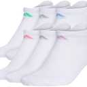 shoe size5-10 adidas Women's Athletic Cushioned 6-Pack No Show, Socks - No Show Socks for Secure Fit, Cushioned Comfort, Low Profile